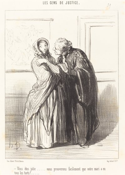 Du bist hübsch... von Honoré Daumier