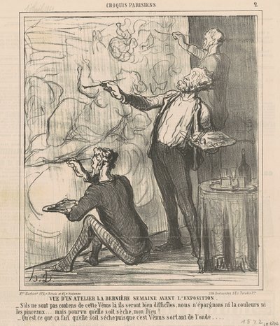 Ansicht eines Ateliers... von Honoré Daumier