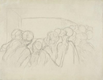 Die Zuschauer von Honoré Victorin Daumier