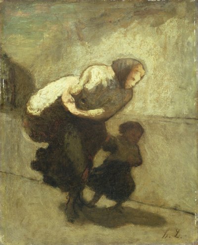 Die schwere Last von Honoré Daumier