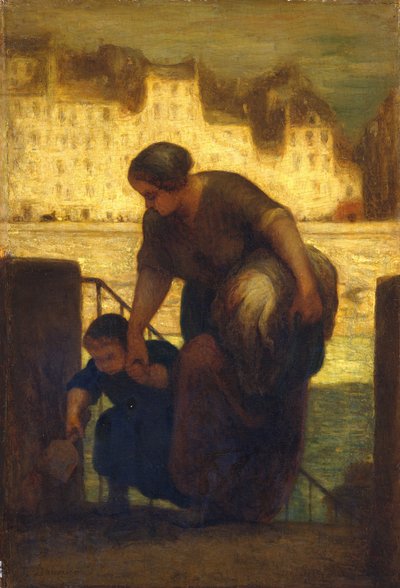 Die Wäscherin von Honoré Daumier