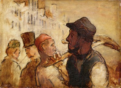 Arbeiter auf der Straße von Honoré Daumier