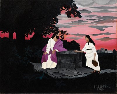 Christus und die Frau von Samaria von Horace Pippin