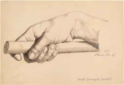 Rechte Hand, die einen kurzen Stab hält von Horatio Greenough
