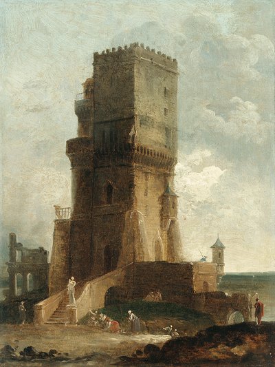 Ein Capriccio des Turms von Benevento von Hubert Robert