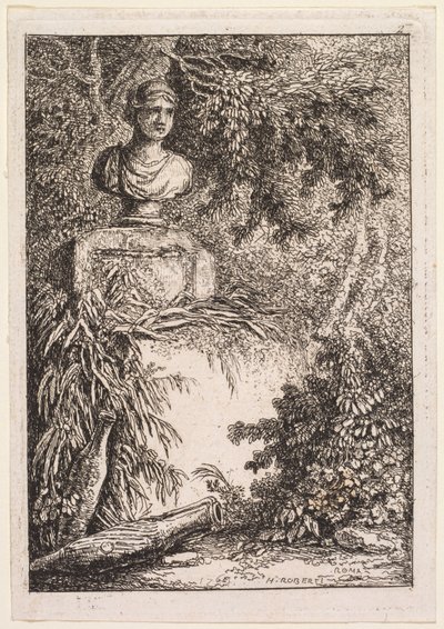 Les Soirées de Rome: Le Buste, 1764 von Hubert Robert