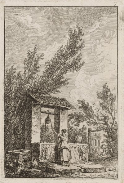 Tafel Sieben aus Abende in Rom von Hubert Robert