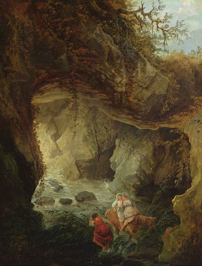 Die Grotte, 1772 von Hubert Robert