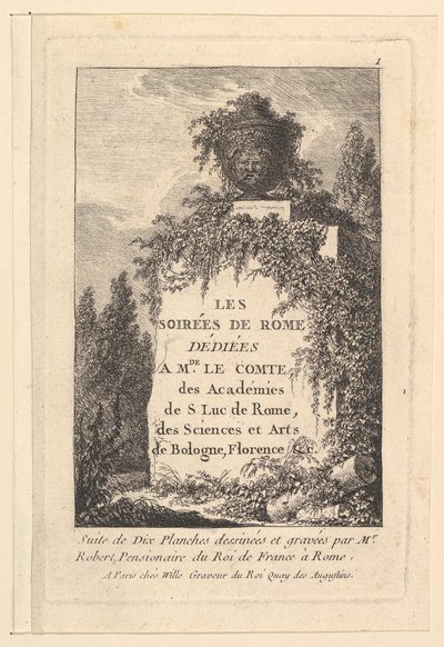 Titel, Les Soirées de Rome von Hubert Robert