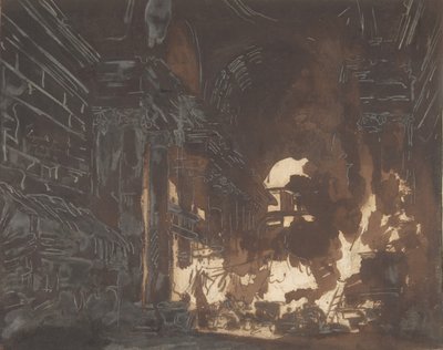 Wäscherinnen in einer Ruinengalerie, ca. 1760 von Hubert Robert