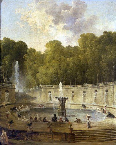 Wäscherinnen in einem Park von Hubert Robert