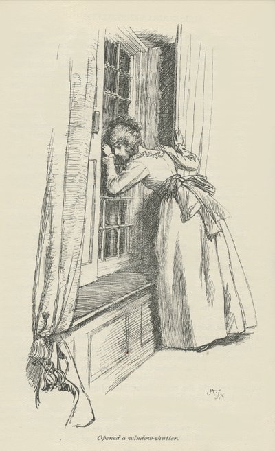 Ein Fensterladen geöffnet von Hugh Thomson