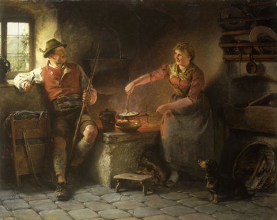 In der Küche, 1901 von Hugo Wilhelm Kauffman