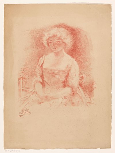 Sitzendes Mädchen von Huib Luns