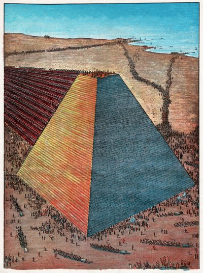 Pyramide von Cheops (Gravur) von Hungarian School