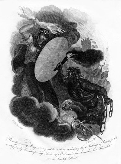 Revolutionäre Wut und Britannia, 1814 von I. Brown