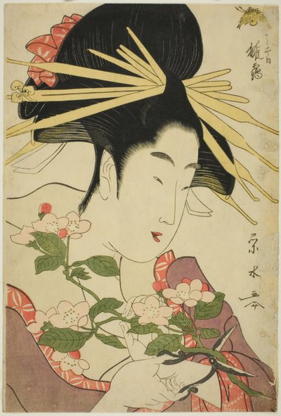 Die Kurtisane Hinazuru von Chojiya von Ichirakutei Eisui