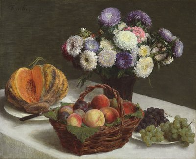 Blumen und Früchte, 1865 von Ignace Henri Jean Fantin Latour