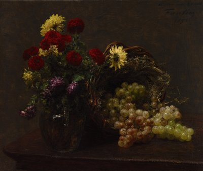 Blumen und Trauben von Ignace Henri Jean Fantin Latour