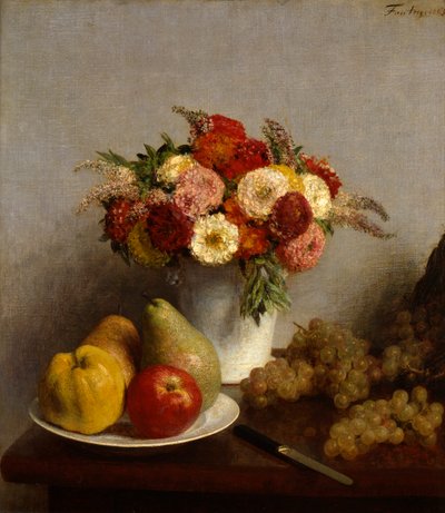 Früchte und Blumen, 1865 von Ignace Henri Jean Fantin Latour