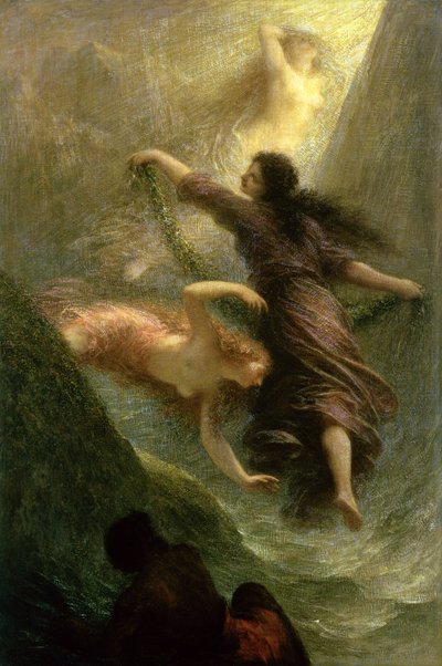 Rheingold, erste Szene, 1888 von Ignace Henri Jean Fantin Latour