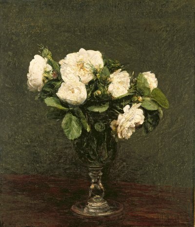 Weiße Rosen, 1875 von Ignace Henri Jean Fantin Latour