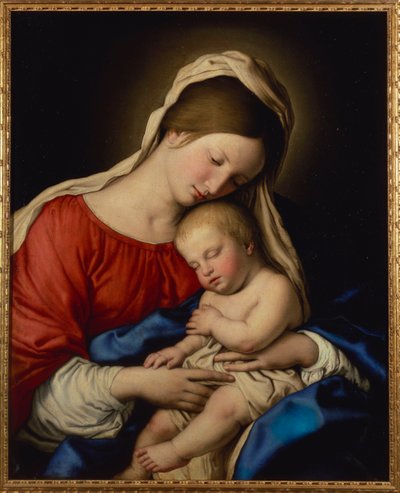 Die Madonna mit dem schlafenden Christuskind von Il Sassoferrato
