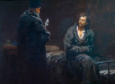 Vor der Beichte von Ilya Efimovich Repin