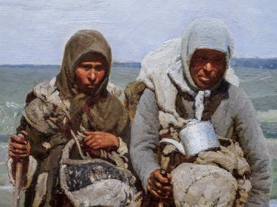 Fromme Frauen auf Pilgerreise (Detail) von Ilya Efimovich Repin