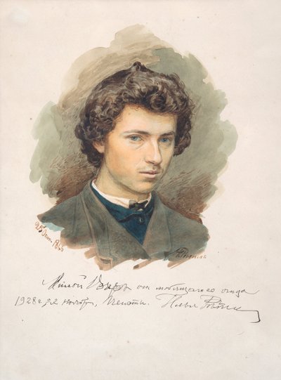 Selbstporträt, 1866 von Ilya Efimovich Repin