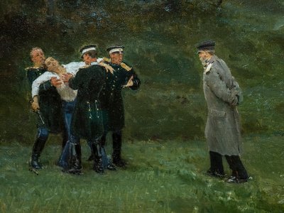 Das Duell (Detail) von Ilya Efimovich Repin