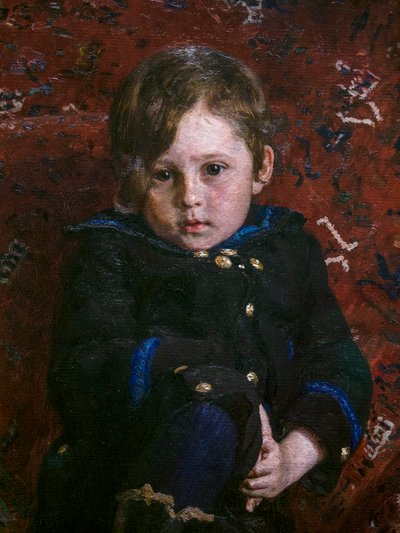 Juri Repin als Kind (Detail) von Ilya Efimovich Repin