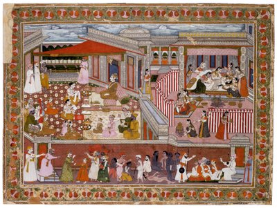 Geburt in einem Palast, 1760-1770 von Indian Art