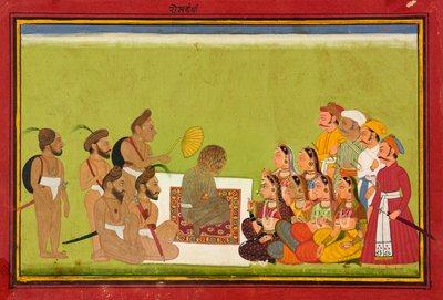 Eine Audienz bei Rom Rishi, ca. 1700-1725 von Indian School