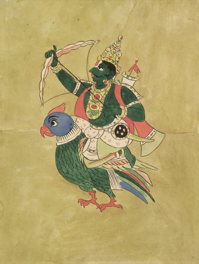 Kama, Gott der Liebe, 18.-19. Jahrhundert von Indian School