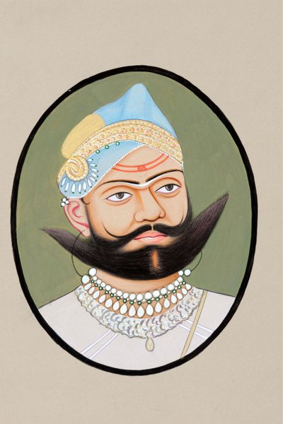 Miniaturmalerei von Maharaja Sajjan Singh 1874 von Indian School