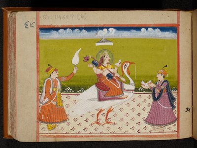 Saraswati, 15. Jahrhundert von Indian School