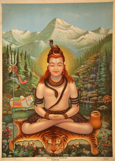 Shiva meditiert von Indian School