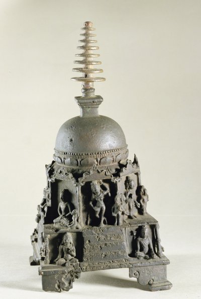 Stupa, Pala, Nalanda, Bihar von Indian School