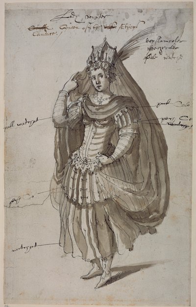 Königin Candace, um 1609 von Inigo Jones