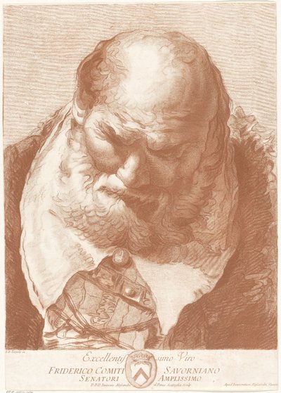 Porträt von Friderico Comiti Savorniano von Innocente Alessandri