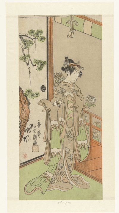 Schauspieler Onoe Tamizo in Frauenrolle von Ippitsusai Bunchō
