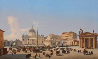 Piazza San Pietro, Rom von Ippolito Caffi