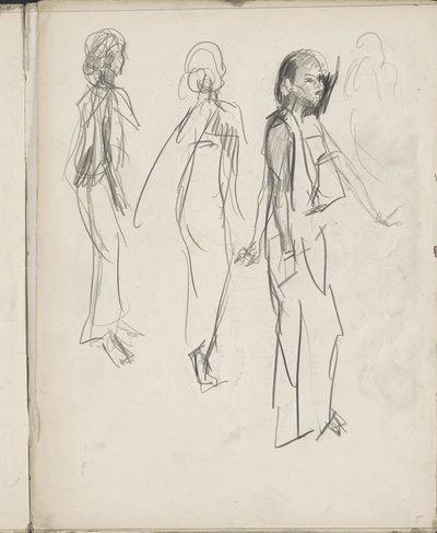 Drei stehende indische Figuren von Isaac Israels