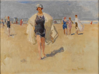 Dame am Strand von Viareggio von Isaac Israels