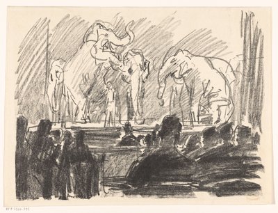 Auftritt von Elefanten auf einer Bühne von Isaac Israels