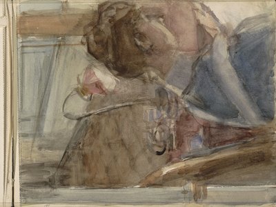Frau an einem Tisch von Isaac Israels