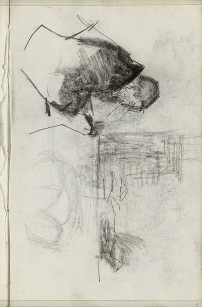 Sitzender Mann, im Profil von Isaac Israels