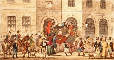 Bull and Mouth Inn von Isaac Robert Cruikshank