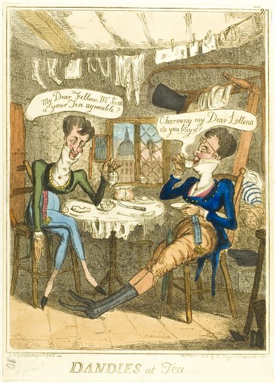 Dandys beim Tee von Isaac Robert Cruikshank